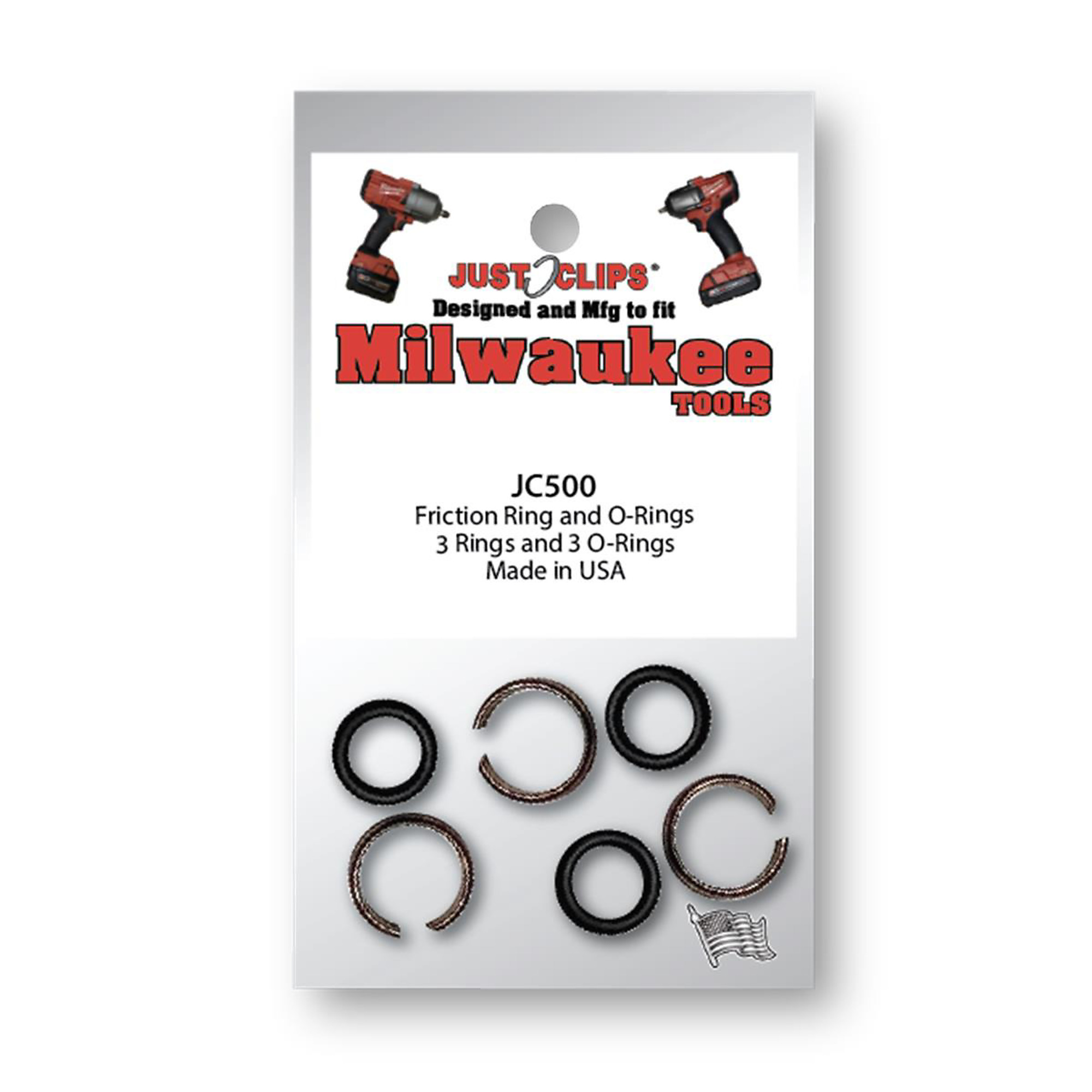 Just Clips Friction Rings and O-Rings Kit — 1/2in., Model# JSCMCT50010